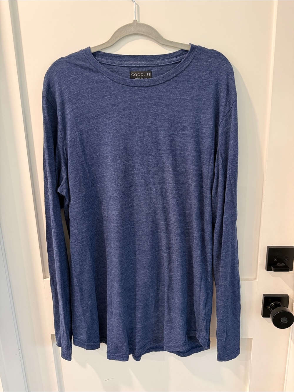 Goodlife Men's Long-Sleeve Crewneck Shirt - Heather Navy